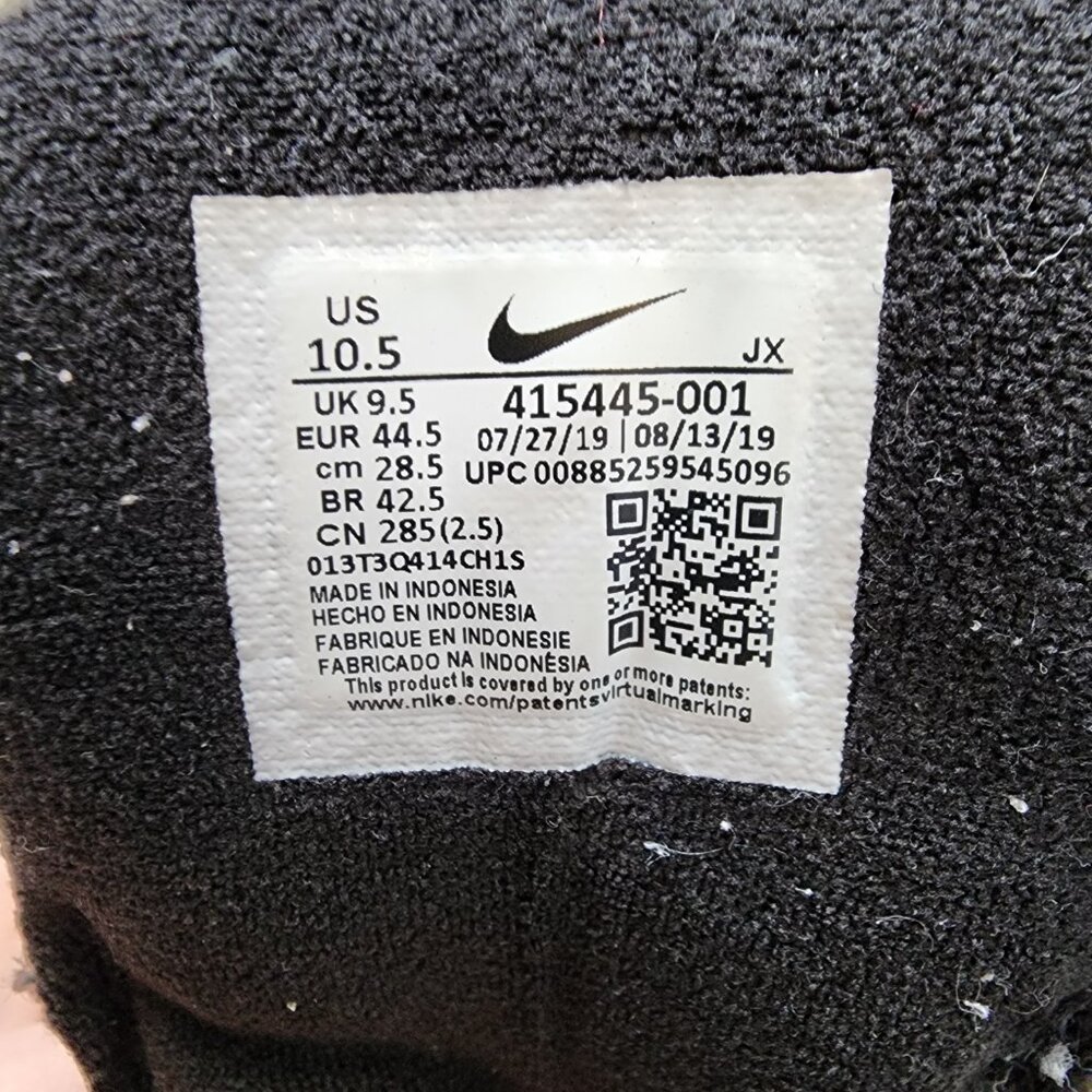 Nike Air Monarch IV Black Sneakers Men’s Size 10.5 Comfort Trainer - Picture 11 of 11